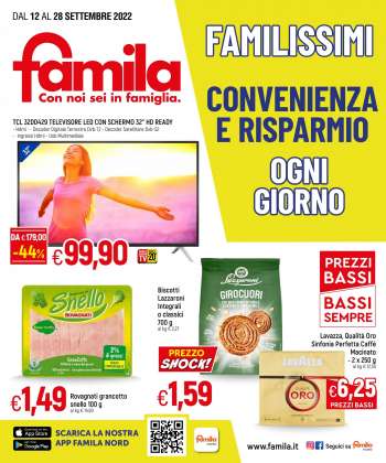 Volantino Famila - 12/9/2022 - 28/9/2022.