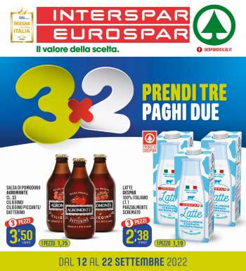 Volantino Eurospar - 12/9/2022 - 22/9/2022.