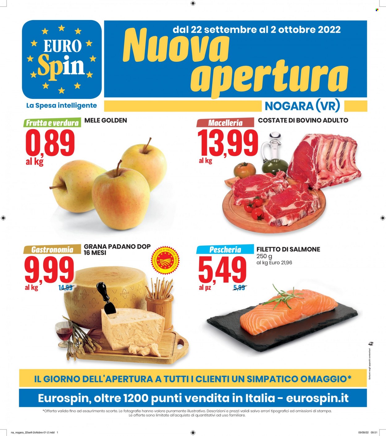 Volantino EuroSpin - 22/9/2022 - 2/10/2022. Pagina 1