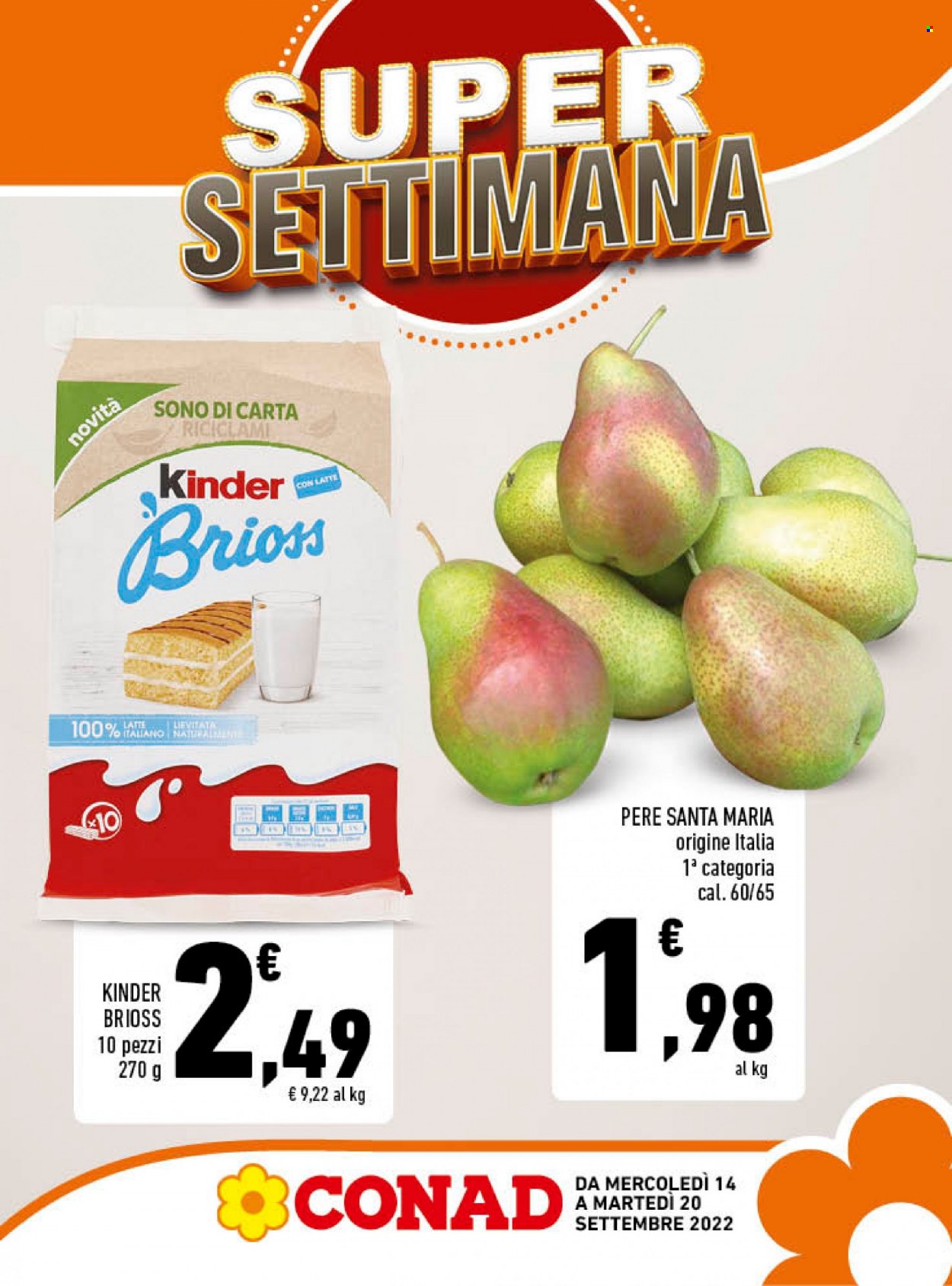 Leták Conad - 14.9.2022 - 20.9.2022. Strana 1