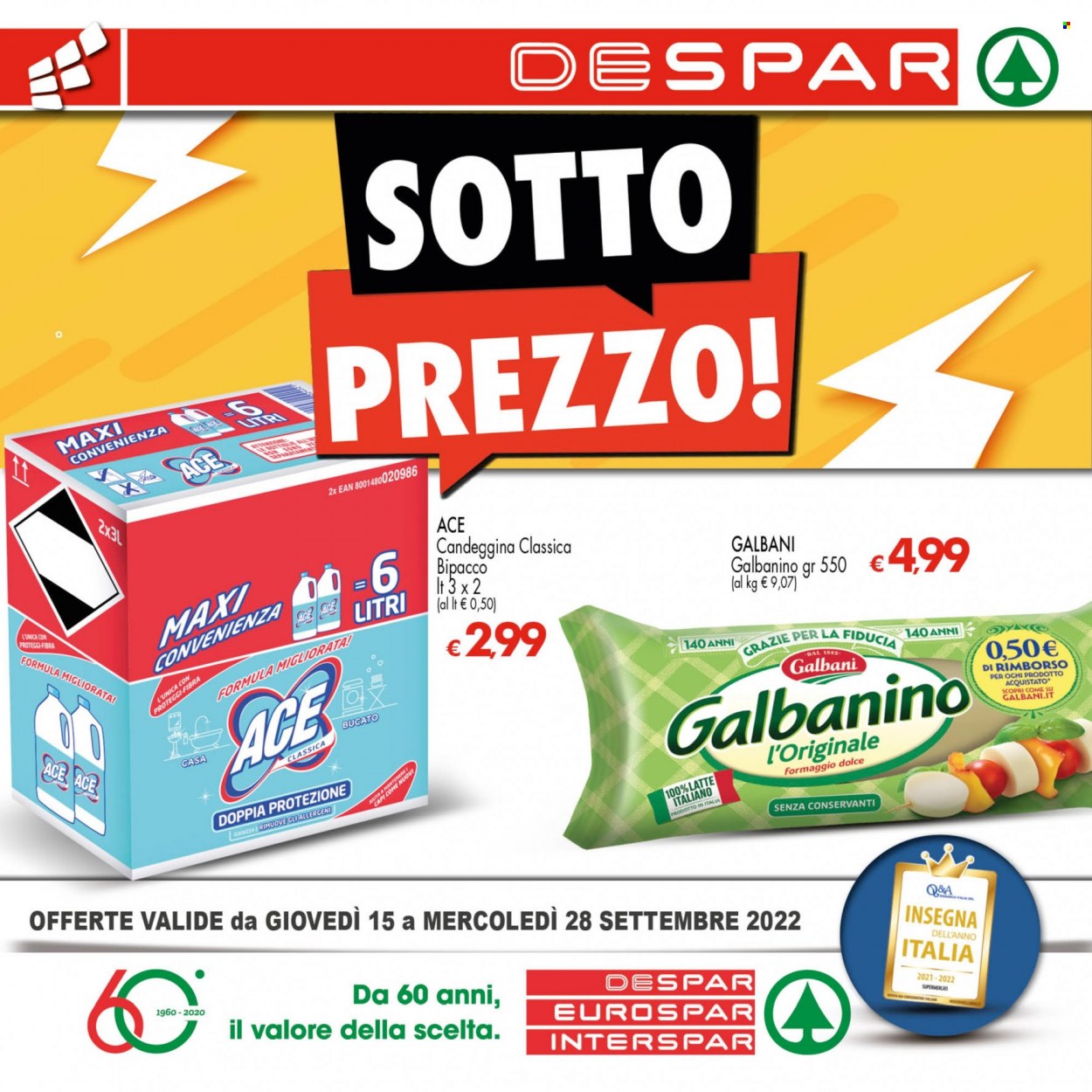 Volantino Interspar - 15/9/2022 - 28/9/2022. Pagina 1