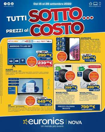 Volantino Euronics - 15/9/2022 - 28/9/2022.