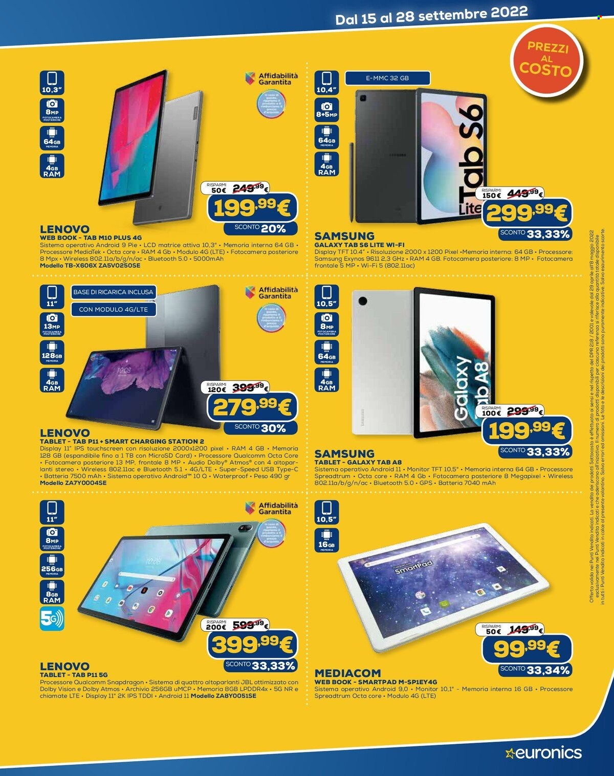 Volantino Euronics - 15/9/2022 - 28/9/2022. Pagina 11