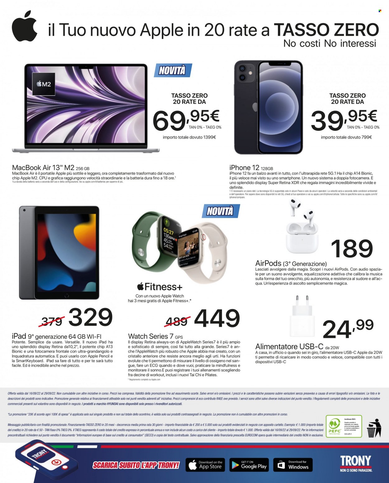 Volantino Trony - 16/9/2022 - 29/9/2022. Pagina 16