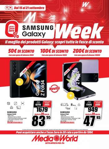 Volantino MediaWorld - 15/9/2022 - 21/9/2022.