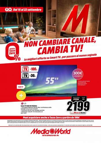 Volantino MediaWorld - 15/9/2022 - 22/9/2022.