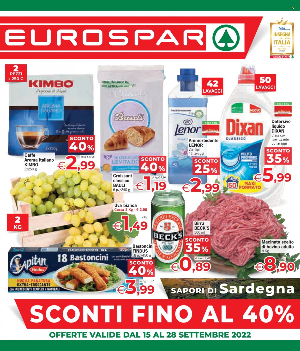 Volantino Eurospar - 15/9/2022 - 28/9/2022. Pagina 1