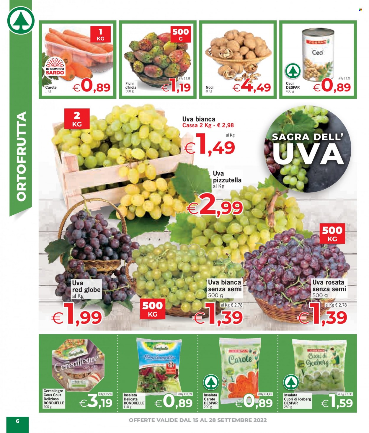 Volantino Eurospar - 15/9/2022 - 28/9/2022. Pagina 6