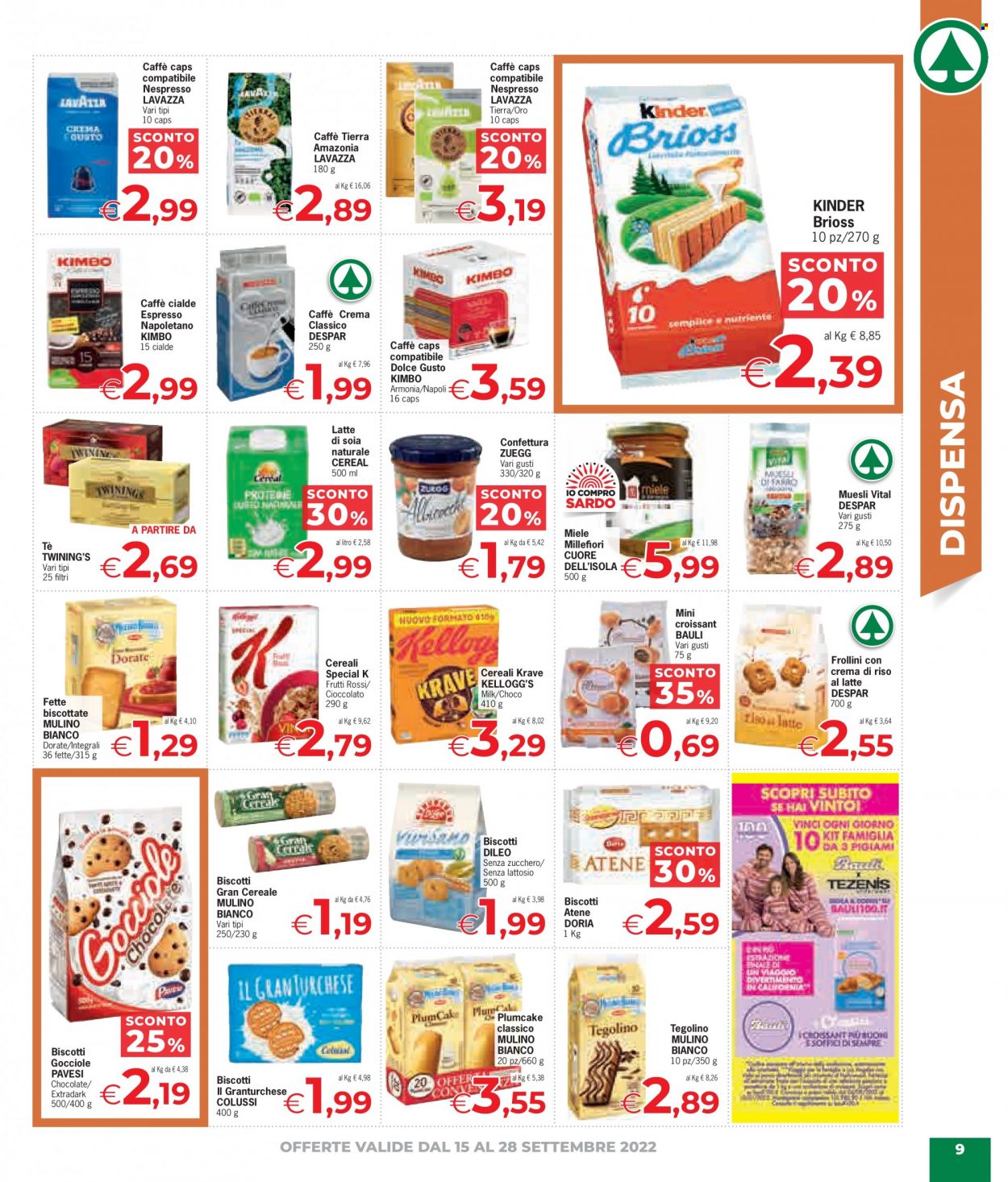 Volantino Eurospar - 15/9/2022 - 28/9/2022. Pagina 9