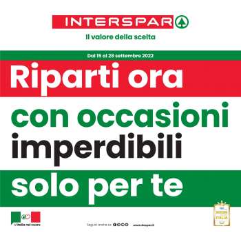 Volantino Interspar - 15/9/2022 - 28/9/2022.