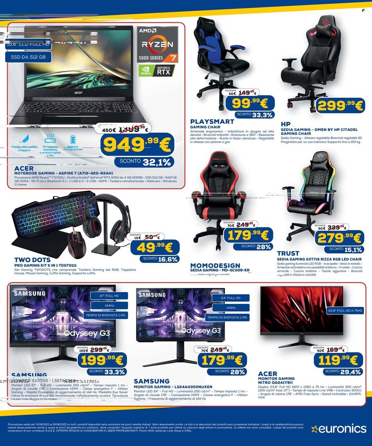 Volantino Euronics - 15/9/2022 - 28/9/2022. Pagina 7