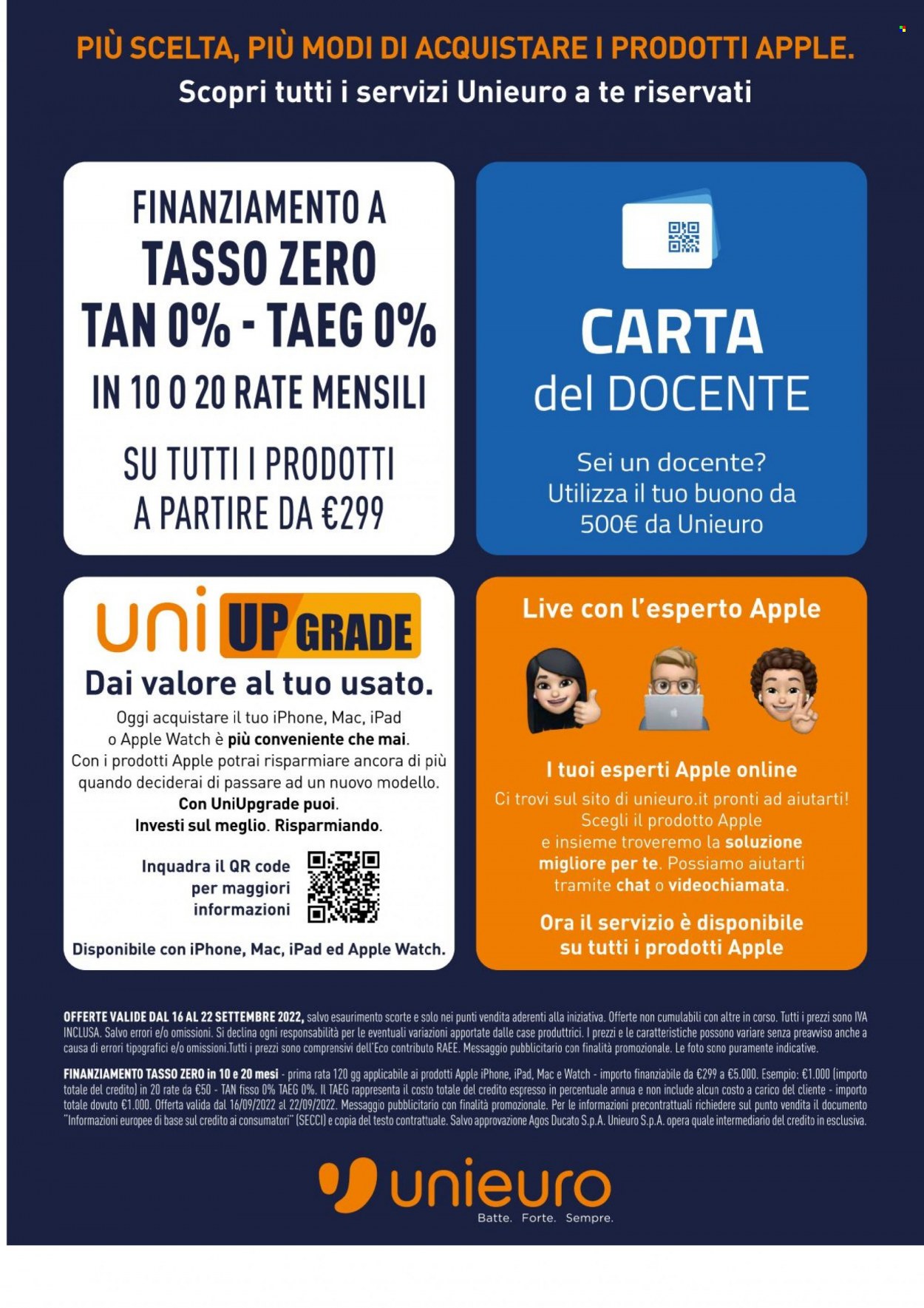 Volantino Unieuro - 16/9/2022 - 22/9/2022. Pagina 22
