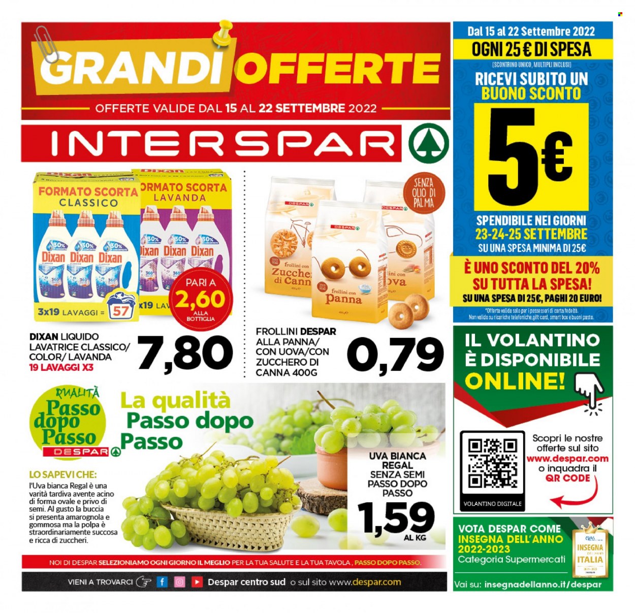 Volantino Interspar - 15/9/2022 - 22/9/2022. Pagina 1