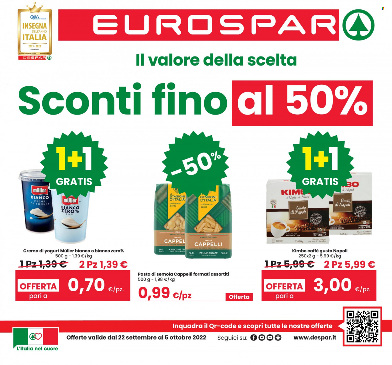 Volantino Eurospar - 22/9/2022 - 5/10/2022. Pagina 1