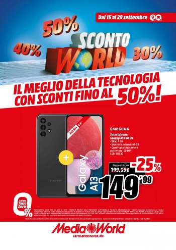 Volantino MediaWorld - 15/9/2022 - 29/9/2022.