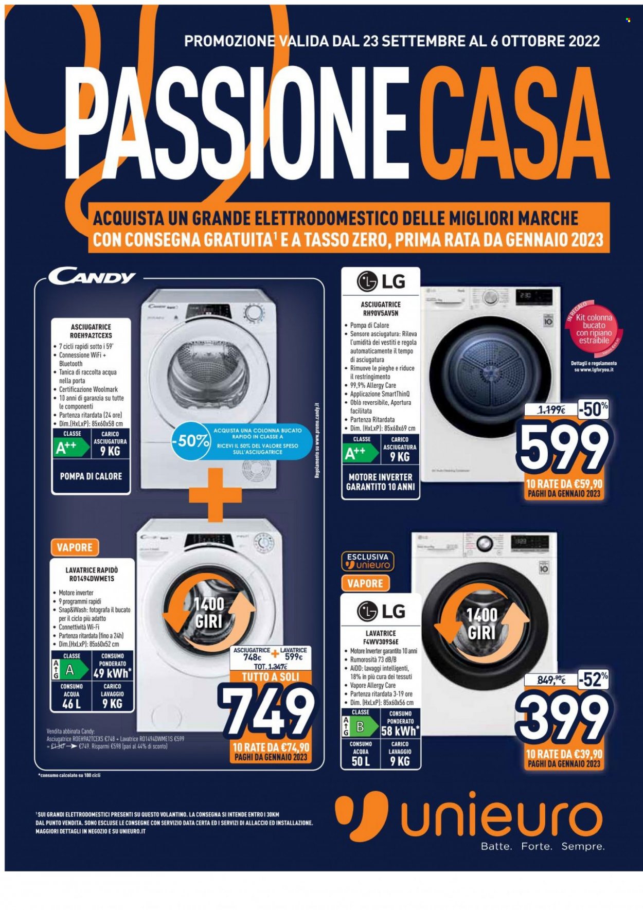 Volantino Unieuro - 23/9/2022 - 6/10/2022. Pagina 1