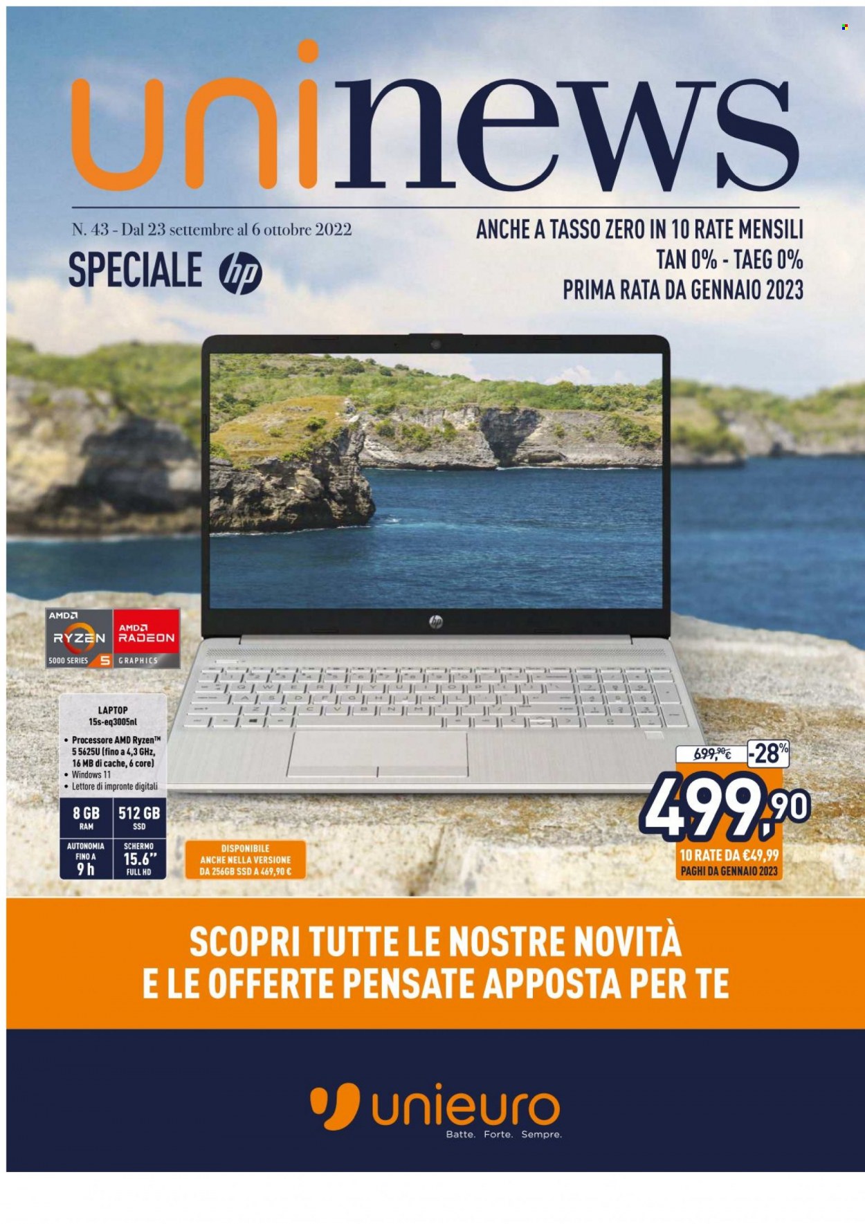 Volantino Unieuro - 23/9/2022 - 6/10/2022. Pagina 1