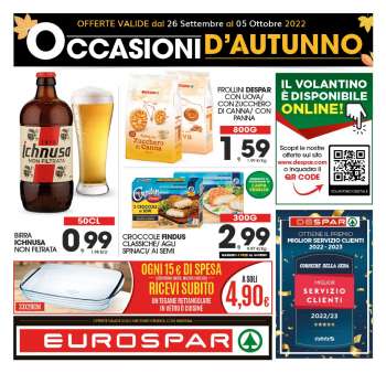 Volantino Eurospar - 26/9/2022 - 5/10/2022.