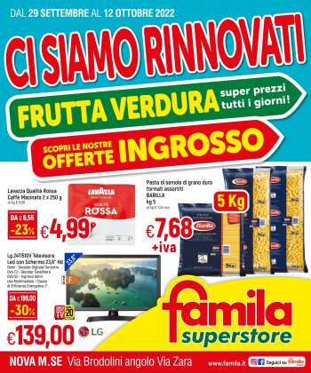 Volantino Famila - 29/9/2022 - 12/10/2022.
