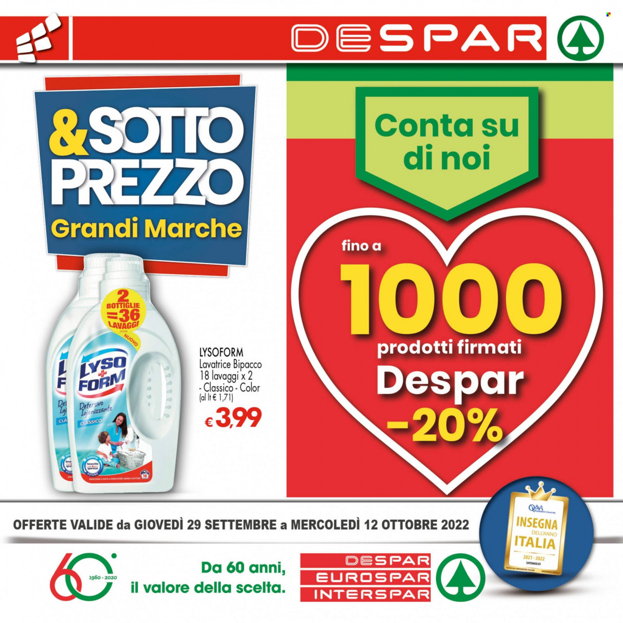 Volantino Despar - 29/9/2022 - 12/10/2022. Pagina 1