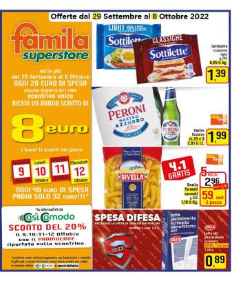 Volantino Famila - 29/9/2022 - 8/10/2022.