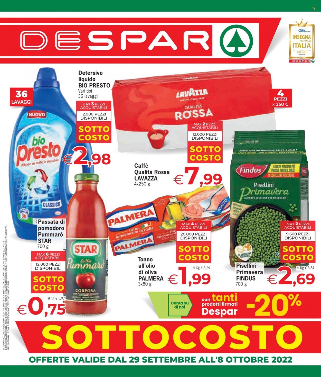 Volantino Despar - 29/9/2022 - 8/10/2022. Pagina 1