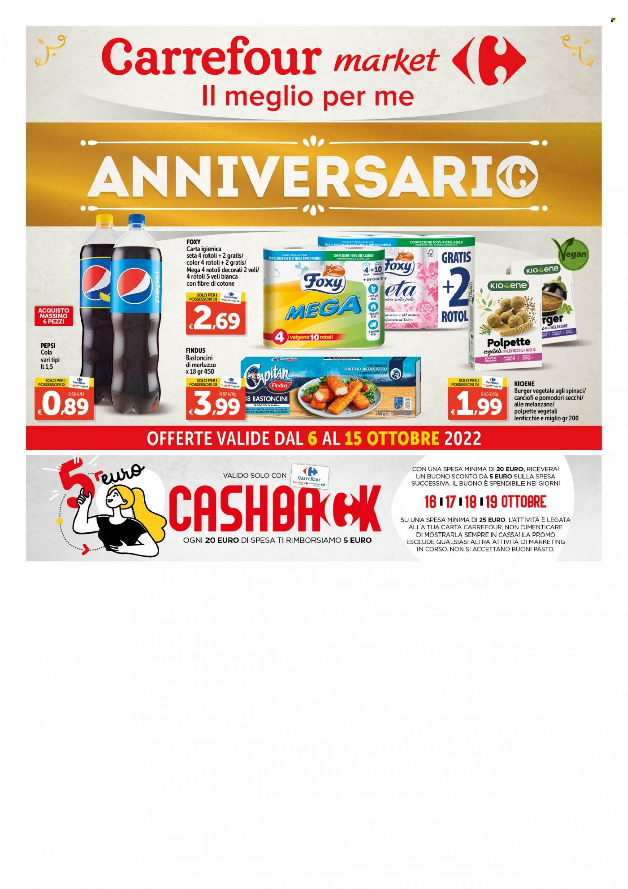 Volantino Carrefour - 6/10/2022 - 15/10/2022. Pagina 1