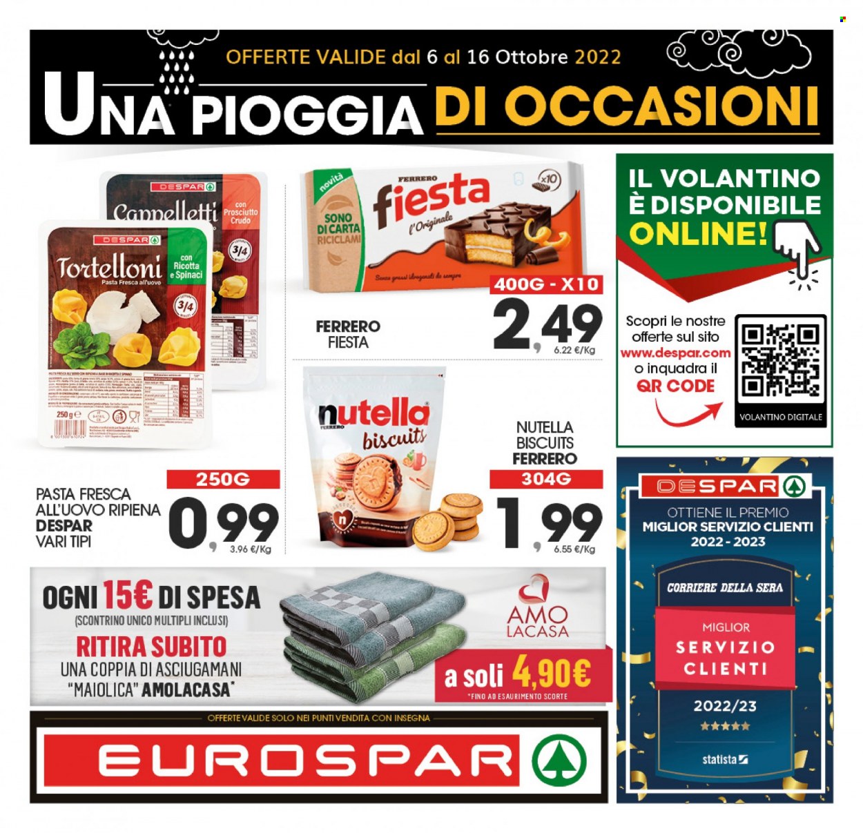 Volantino Eurospar - 6/10/2022 - 16/10/2022. Pagina 1