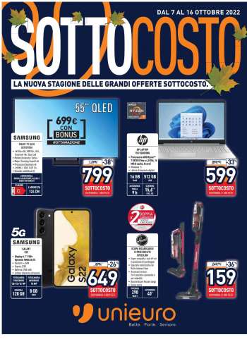 Volantino Unieuro - 7/10/2022 - 16/10/2022.