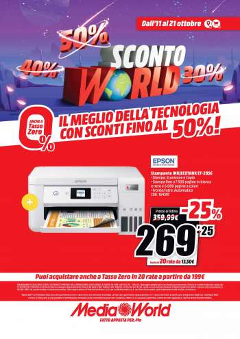 Volantino MediaWorld - 11/10/2022 - 21/10/2022.