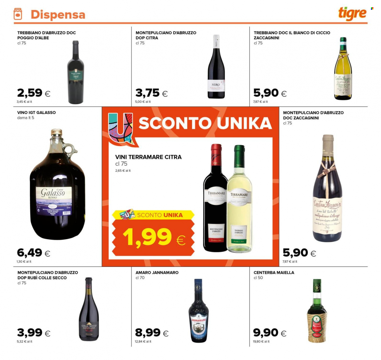 thumbnail - Volantino Tigre - 13/10/2022 - 11/12/2022 - Prodotti in offerta - vino bianco, vino, Montepulciano d'Abruzzo, Trebbiano. Pagina 27.