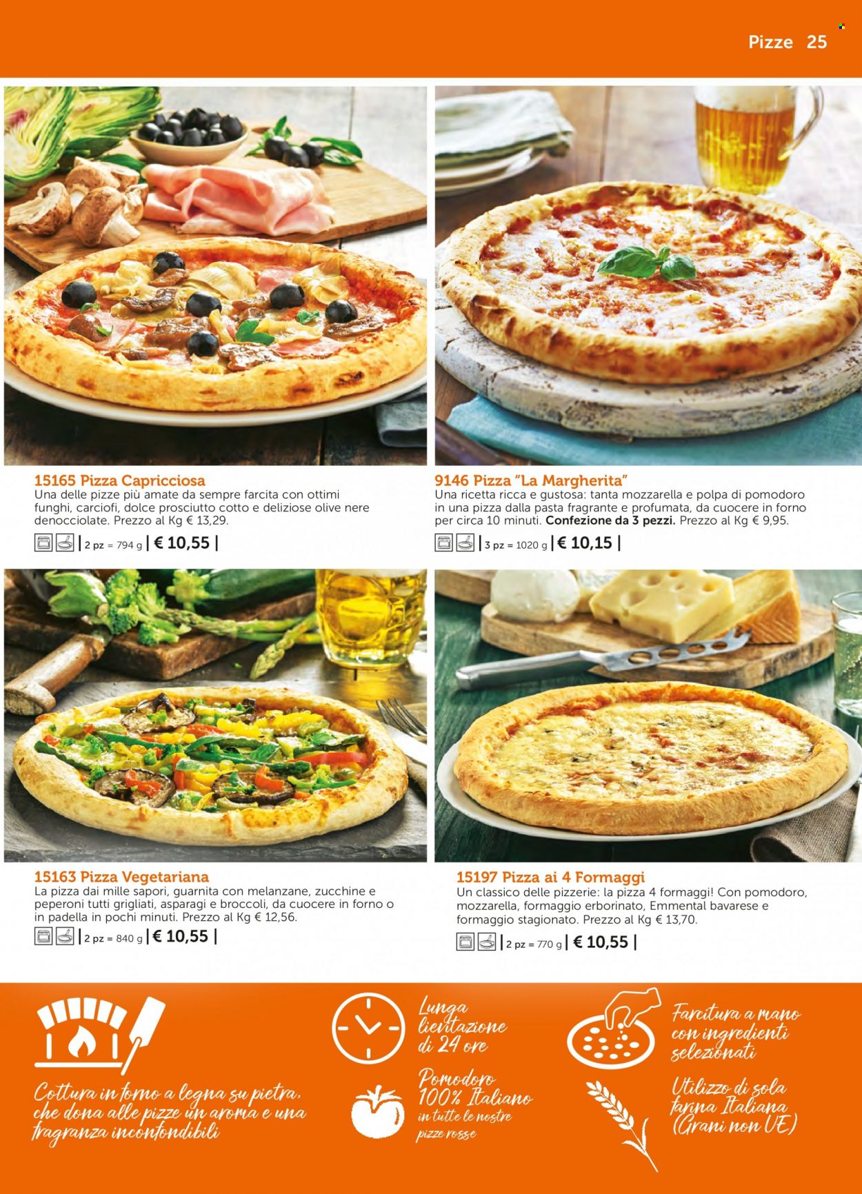 thumbnail - Volantino Bofrost - Prodotti in offerta - pizza, pizza 4 formaggi. Pagina 25.
