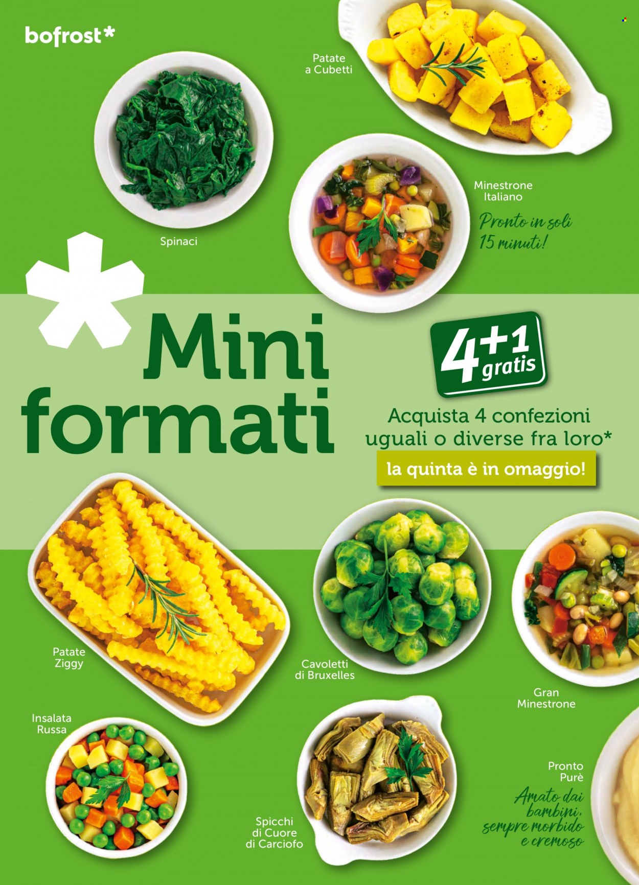 thumbnail - Volantino Bofrost - Prodotti in offerta - minestrone, insalata russa, spinaci. Pagina 68.