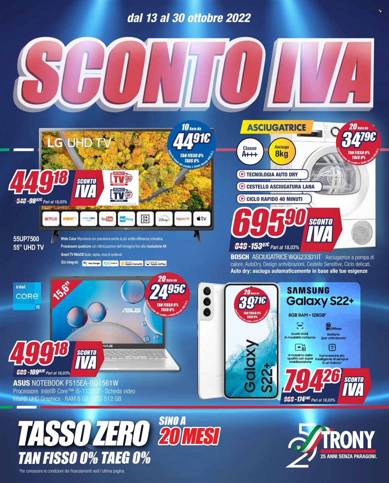 Volantino Trony - 13/10/2022 - 30/10/2022. Pagina 1