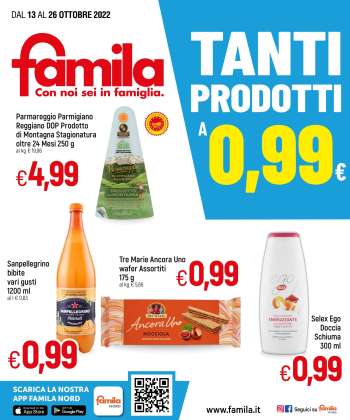 Volantino Famila - 13/10/2022 - 26/10/2022.