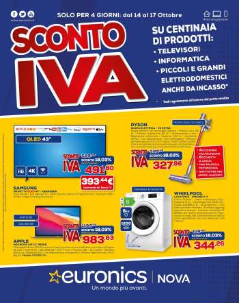 Volantino Euronics - 14/10/2022 - 17/10/2022.