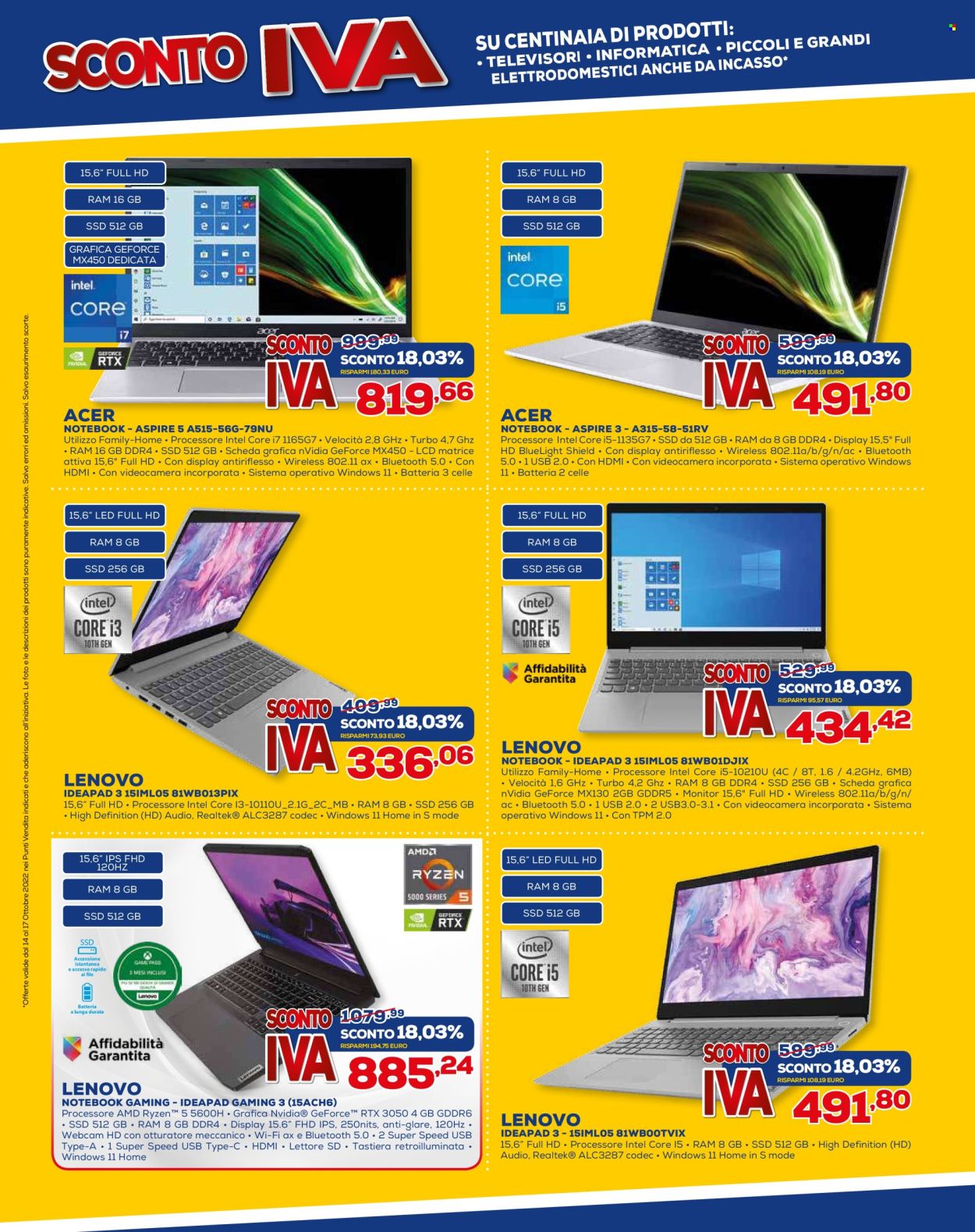 Volantino Euronics - 14/10/2022 - 17/10/2022. Pagina 7