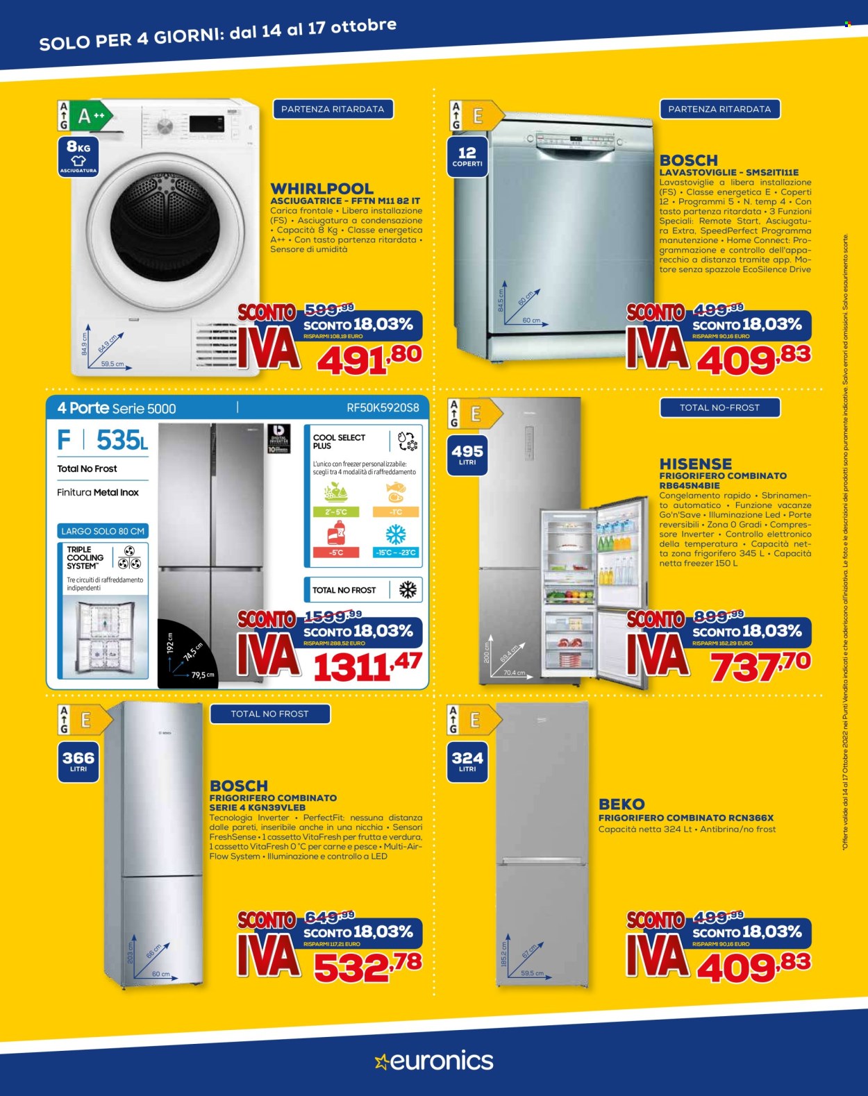 Volantino Euronics - 14/10/2022 - 17/10/2022. Pagina 18