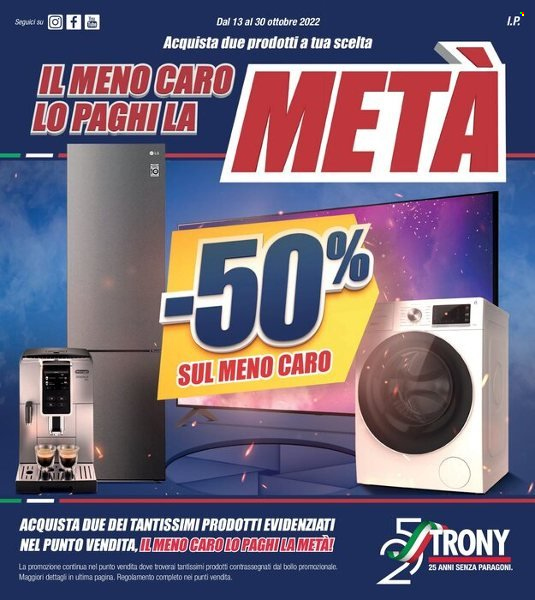 Volantino Trony - 13/10/2022 - 30/10/2022. Pagina 1