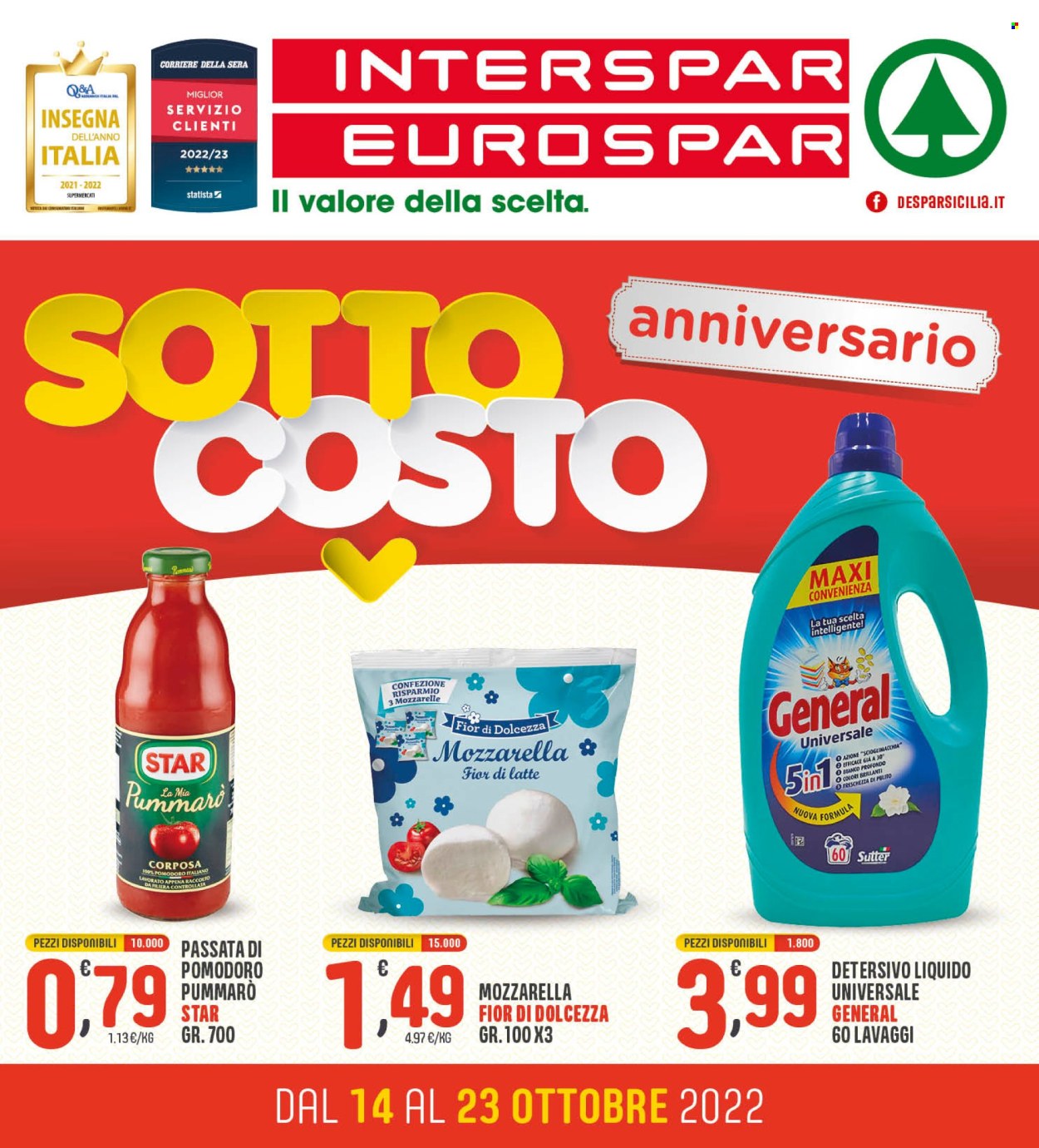Volantino Interspar - 14/10/2022 - 23/10/2022. Pagina 1