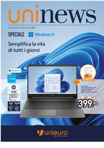 Volantino Unieuro - 17/10/2022 - 27/10/2022.