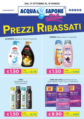 Volantino Acqua & Sapone - 17/10/2022 - 31/3/2023.