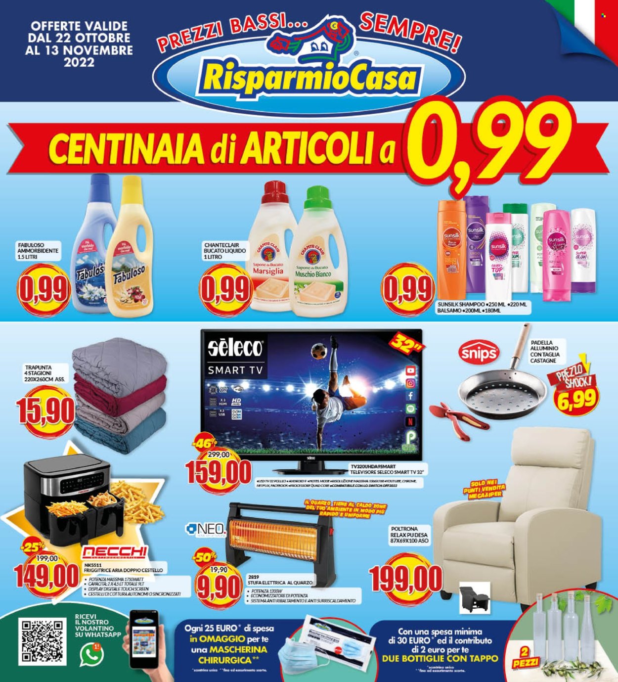 Volantino Risparmio Casa - 22/10/2022 - 13/11/2022. Pagina 1