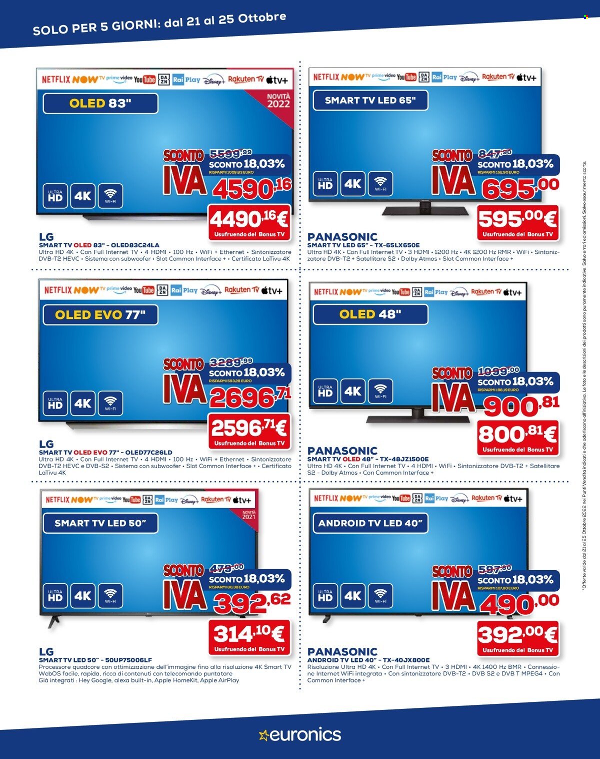Volantino Euronics - 21/10/2022 - 25/10/2022. Pagina 9