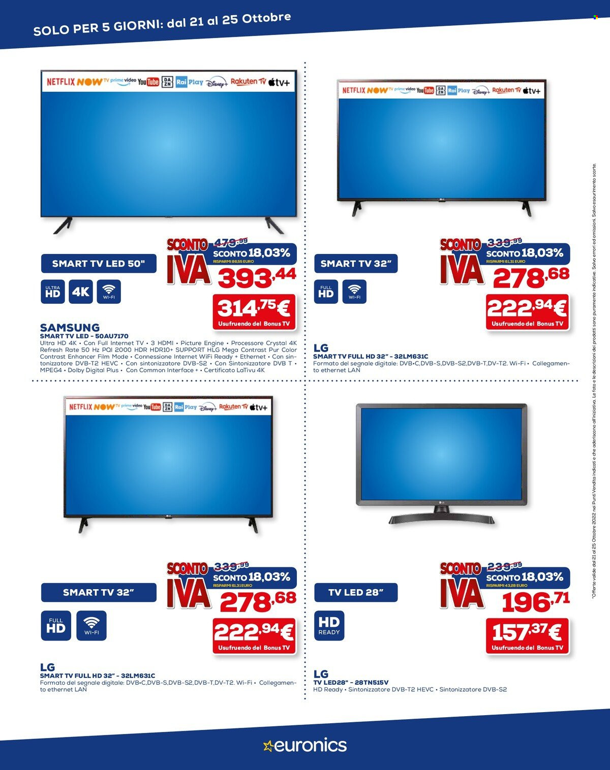 Volantino Euronics - 21/10/2022 - 25/10/2022. Pagina 11
