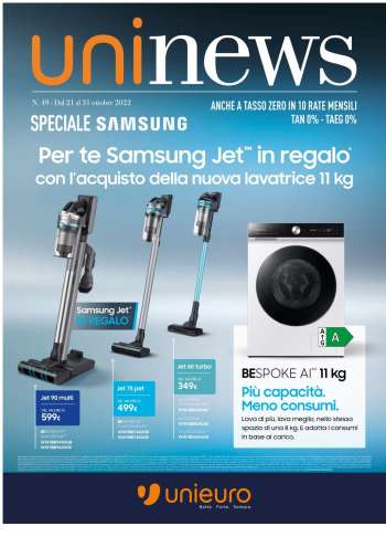 Volantino Unieuro - 22/10/2022 - 31/10/2022.