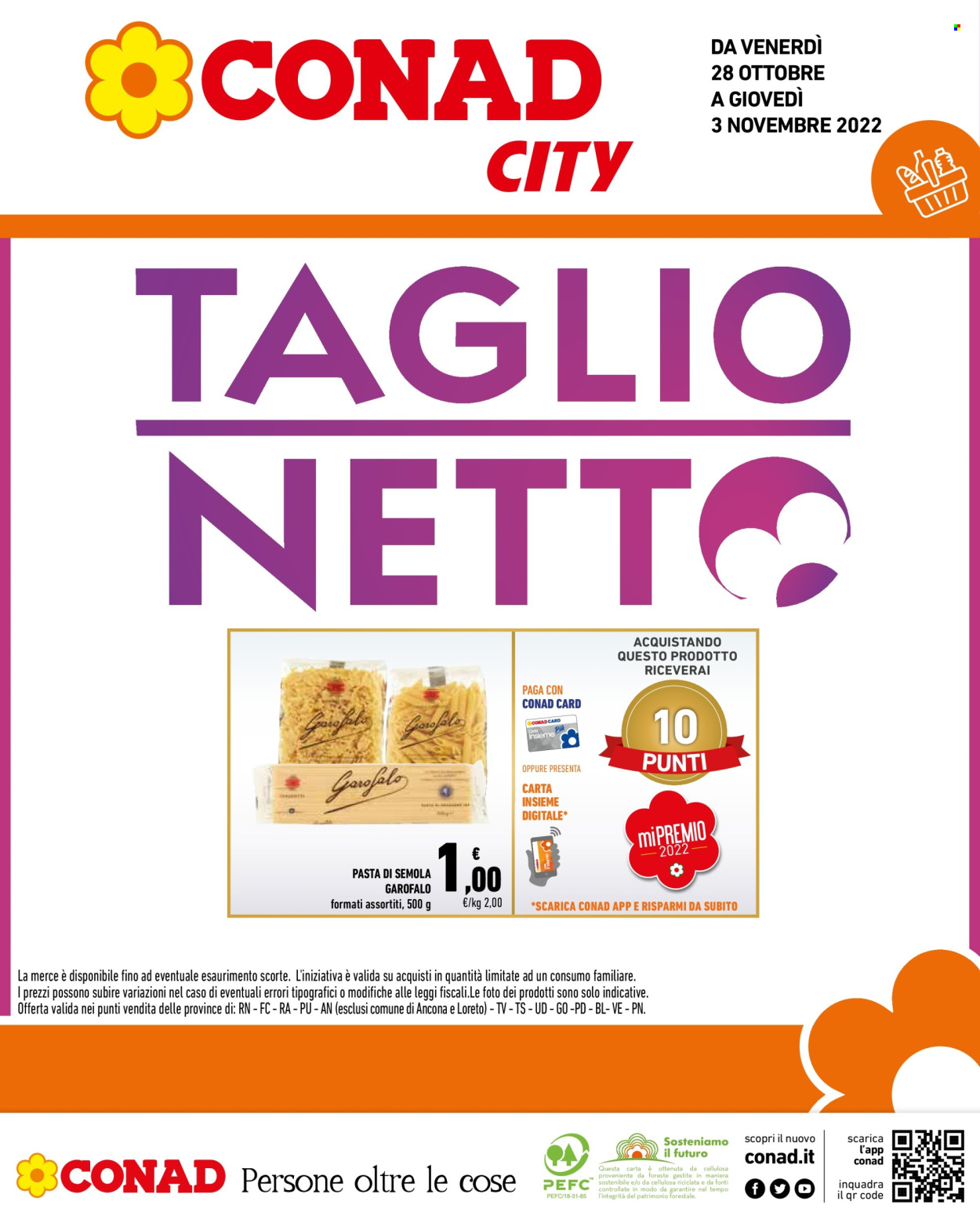 Volantino Conad - 28/10/2022 - 3/11/2022. Pagina 1