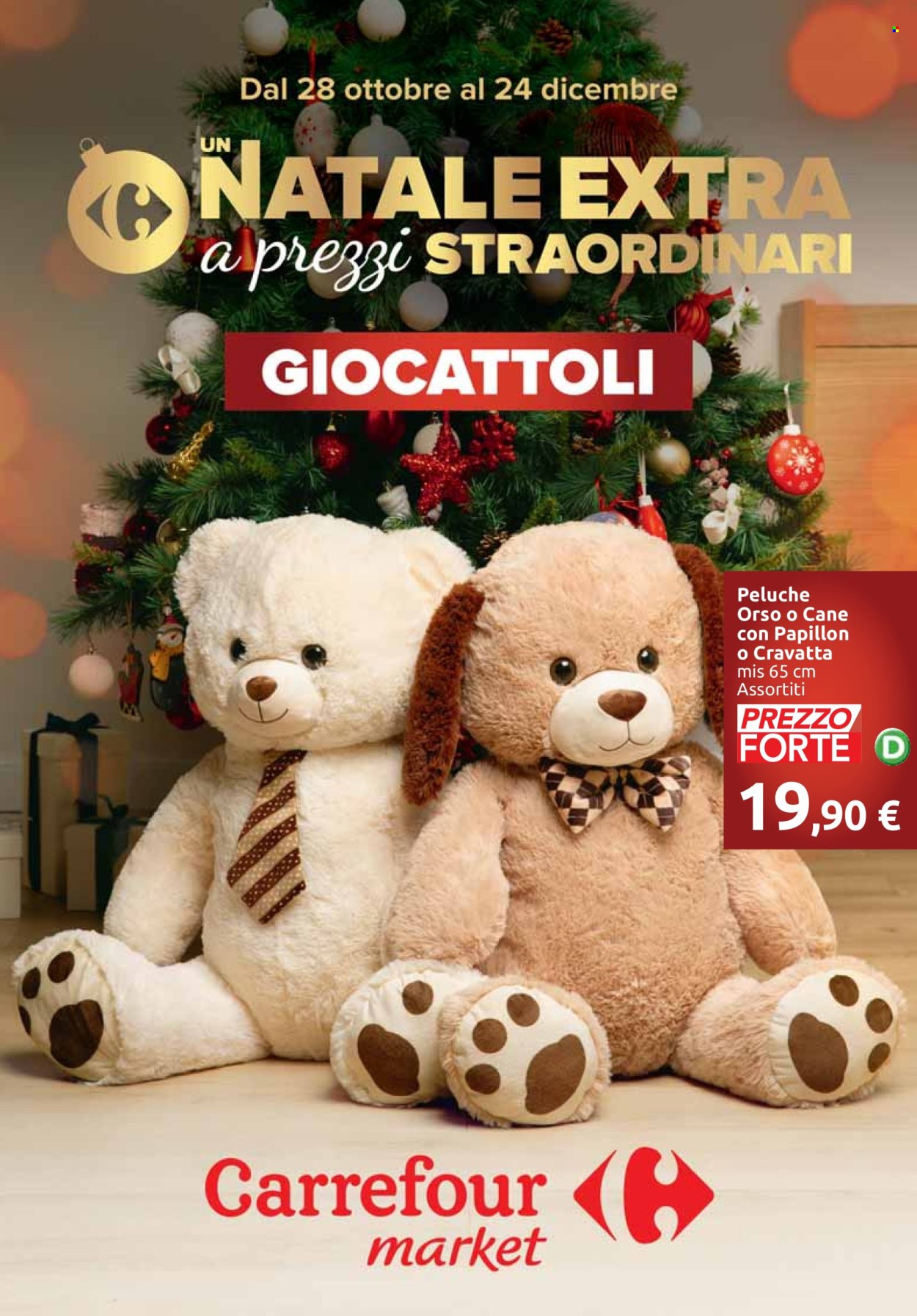 thumbnail - Volantino Carrefour - 28/10/2022 - 24/12/2022 - Prodotti in offerta - peluche, giocattoli, orso. Pagina 1.