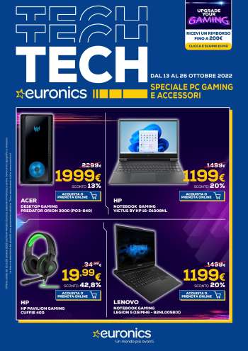 Volantino Euronics - 13/10/2022 - 26/10/2022.