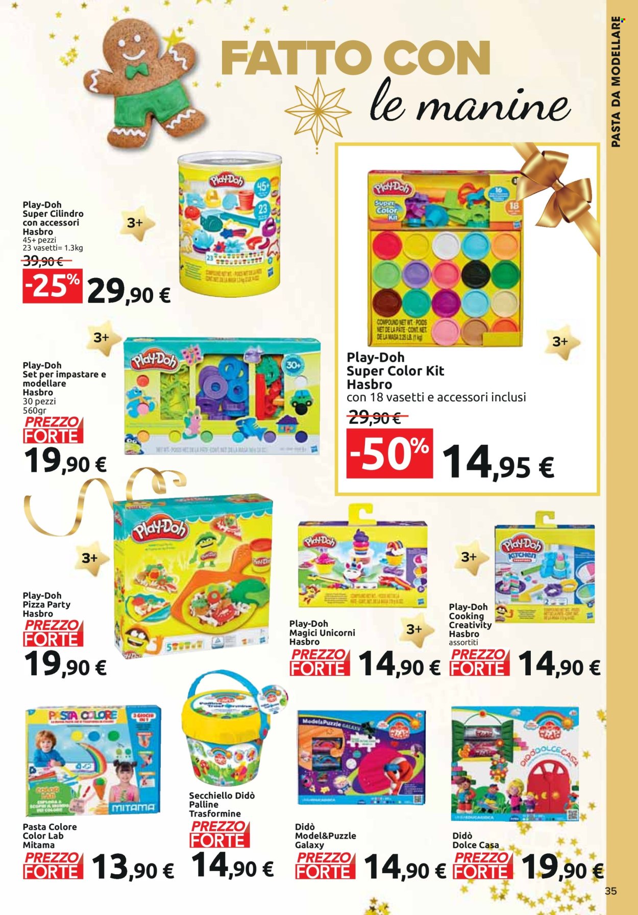 thumbnail - Volantino Carrefour - 28/10/2022 - 24/12/2022 - Prodotti in offerta - pizza, Mitama, puzzle, Play-Doh, Hasbro, pasta da modellare. Pagina 35.
